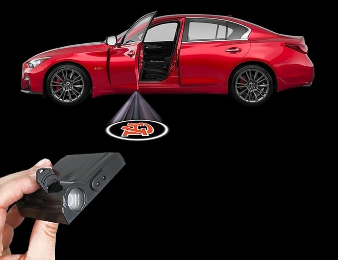 Sporticulture American Football Oklahoma Sooners Car Door Lights Logo Shadow Display - Officially Licensed NCAA Car Accessories - Show Your Team Pride - Battery Powered, Universal Fit