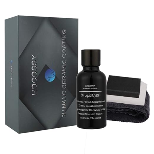 High Gloss 12H 3D Diamond Hardness Nano Super Ceramic Automotive Coating car kit,Hocossy Anti-Scratch Super Hydrophobic Liquid Pro Premium Ceramic Car Coating Paint Sealant Protection-30ml