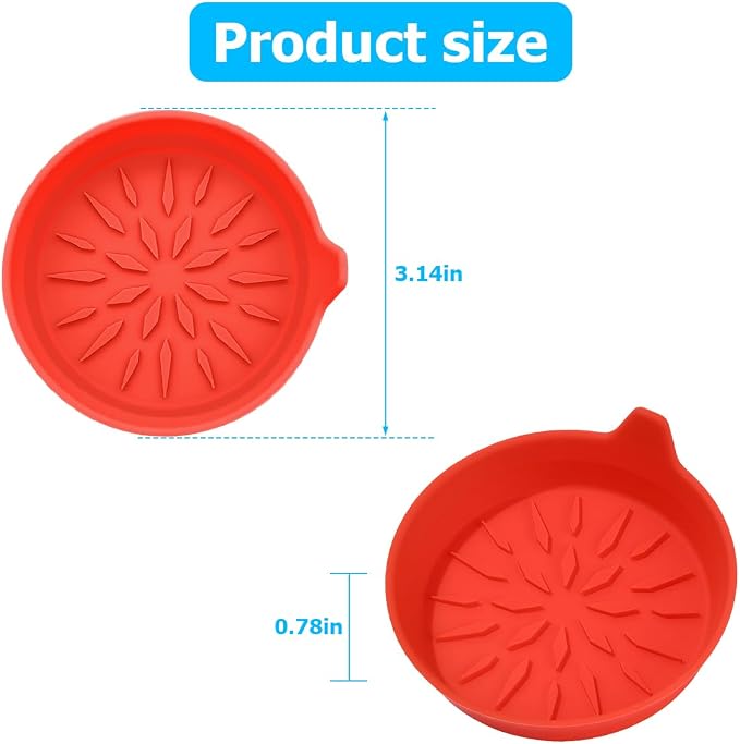 Mandark 4PCS Car Cup Holder Coaster, Non-Slip Recessed Insert Vehicle Cup Mat, 2.75 Inch Waterproof Universal Automotive Interior Drink Cup Pad Accessories for Most Trucks SUVs (Red)