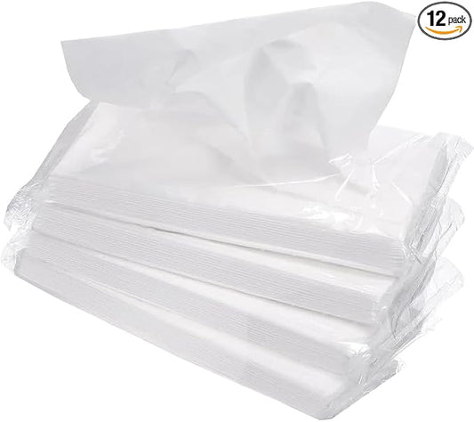 Car Tissue Refills, Auto Travel Tissue Packs, Facial Napkin Refills for Car Visor Tissue Holder - 3-Ply 36 Sheets/Pack - 12Packs