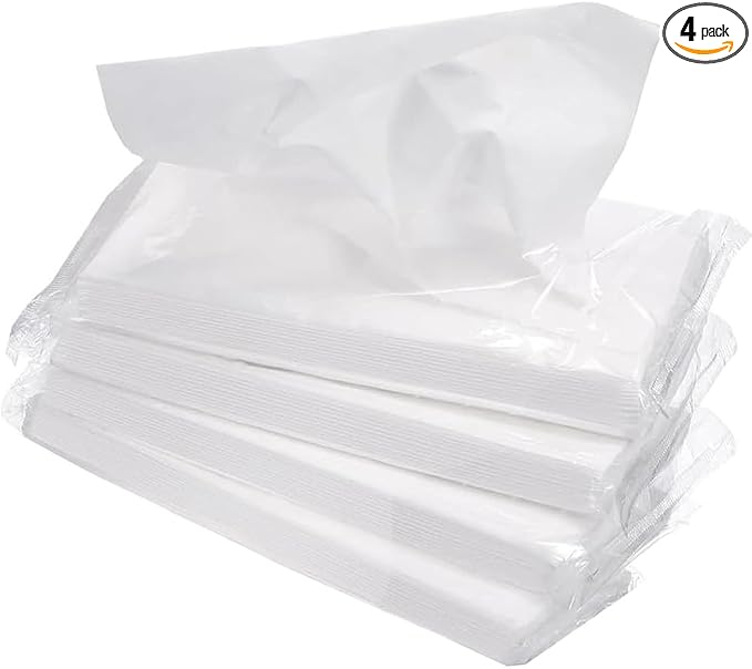 Car Tissue Refills, Auto Travel Tissue Packs, Facial Napkin Refills for Car Visor Tissue Holder - 3-Ply 36 Sheets/Pack - 4Packs