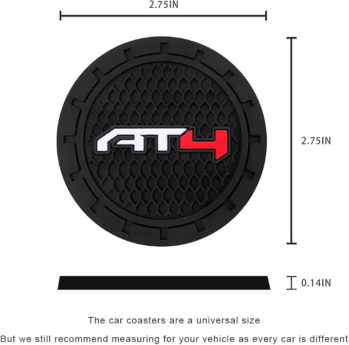 Car Cup Holder Coaster for GMC AT4 Cupholder Coaster Interior Accessories 2.75in 2Pack