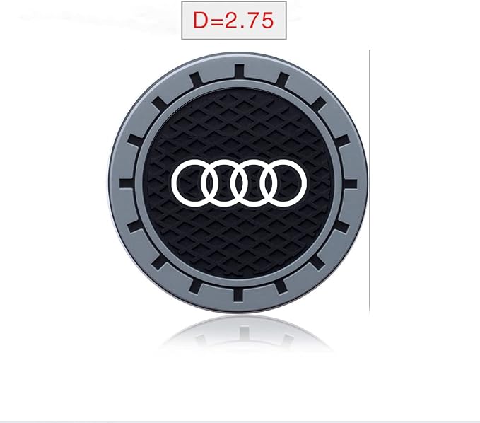 Car Cup Holder Coaster Compatible with Audi A1 A3 RS3 A4 A5 A6 A7 RS7 A8 Q3 Q5 Q7 R8, Auto Cup Holder Insert Coaster, 2PCS