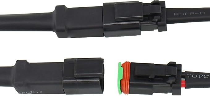 2 Set DT 2 Pin Male Female Wiring Harness for Car Fog Lights Work Driving Lights Bar Replacement Connectors