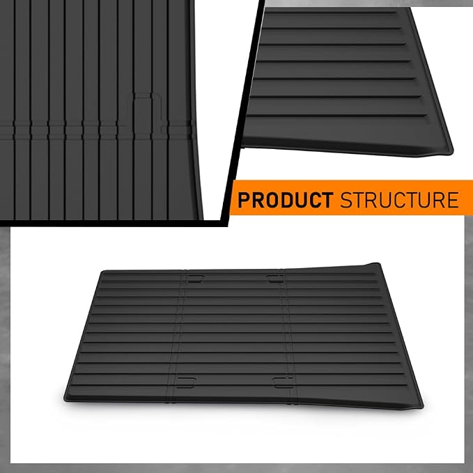G-PLUS Trunk Mat Compatible with Tesla Cybertruck 2023-2025 | All Weather Protection,Non-Slip,Custom Fit Floor Cargo Liner,TPE Full Coverage,Black