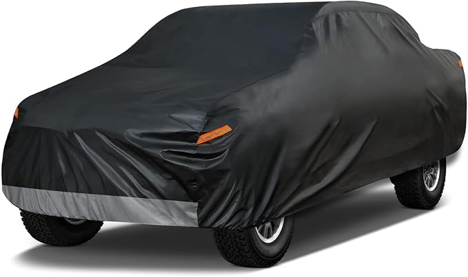 Kayme Truck Cover Waterproof All Weather - See Vehicle Size Chart - Heavy Duty Outdoor Pickup Cover Sun Uv Rain Protection, Universal Fit Most Extended Cab Long Bed.(Length Up to 248 inch)