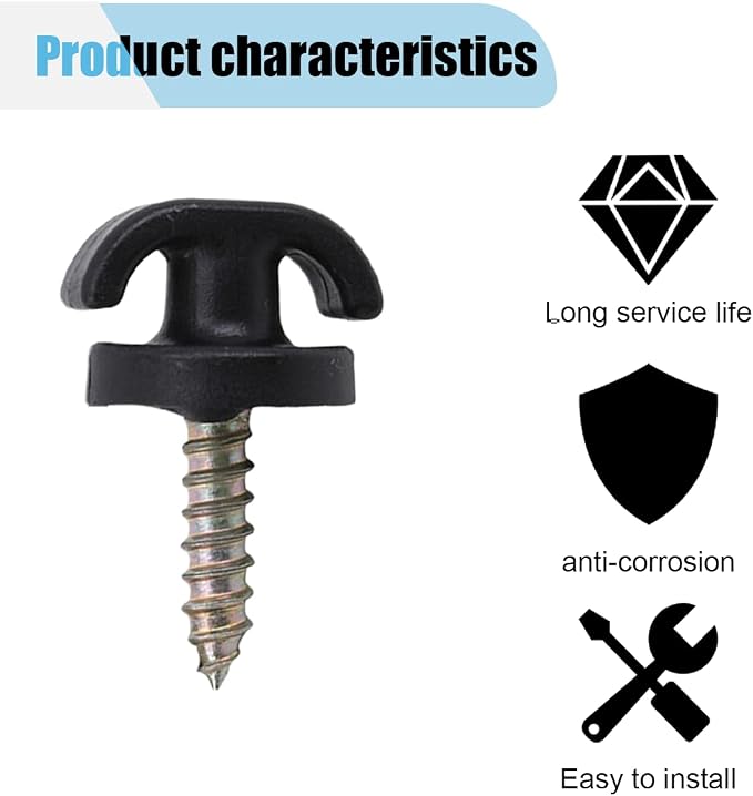 4PCS Car Cargo Net Hooks, Tie Down Hanging Fastener, Cargo Net Hardware Kit, Storage Organizer Net Clips, Car Trunk Hook Screw, Universal Mesh Pocket Hook for Most Cars