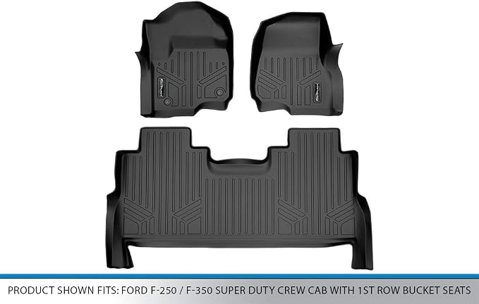 MAXLINER Floor Mats 2 Row Liner Set Compatible with 2017-2025 Ford F-250