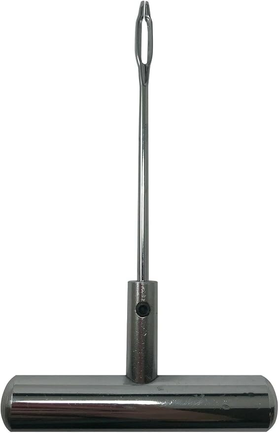 Stainless Steel Solid T-Handle Set - Pro Heavy Duty Spiral Probe & Split Eye Needle Tire Repair Set for Tire Plug Kits & Patch/Fix Tire Plugs