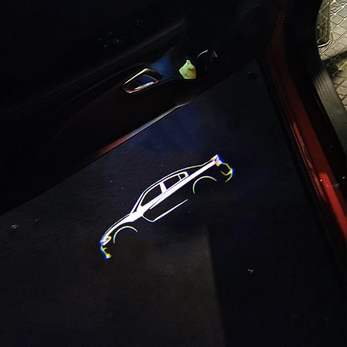 2PCS Door Lights Logo Car Accessories Led Compatible for Charger 2006-Present Projector Ghost Shadow Puddle Courtesy Step Lights (03)