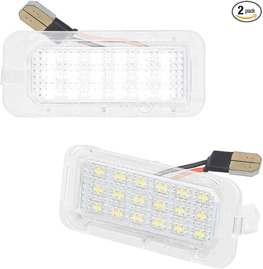 LED License Plate Light Lamp Assembly Compatible with Explorer Escape Fusion Fiesta Edge Expedition Lincoln MKC 6000K White, Pack of 2