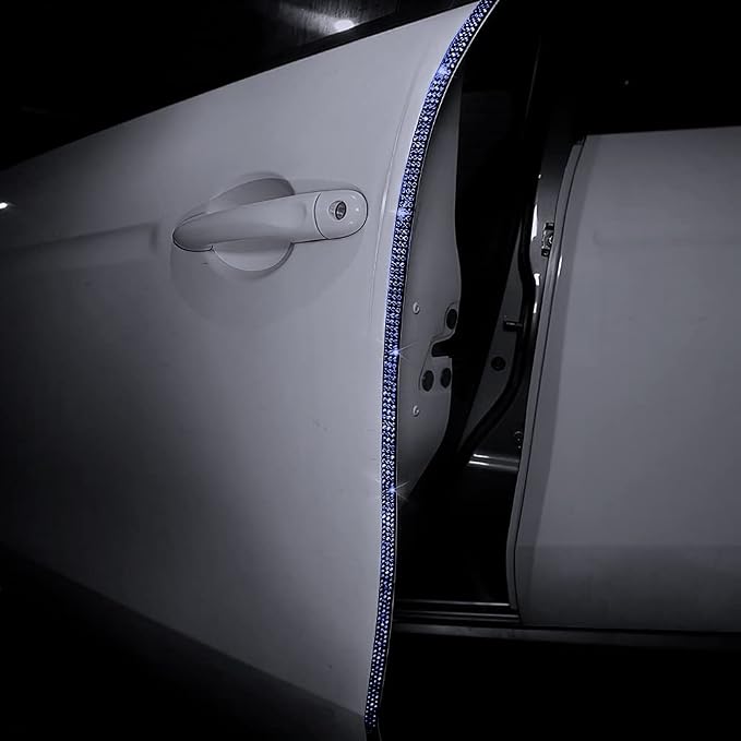 eing Door Edge Anti-Scratch Sticker Door Crash Bumper Crystal Bling Protection Tape Rubber Strip Sticker,Car Door Protector,Car Door Guard,Car Door Protection,90cm/35.4" Each One,4Pack/Set,Deep Blue