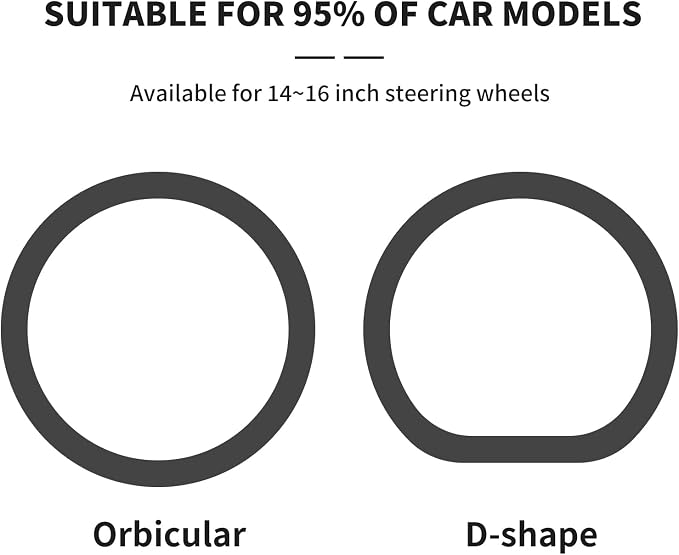 30% Thicker Universal Stretchy Silicone Steering Wheel Cover for 14” 15” 16” Wheels - Anti-Slip Grip & Enhanced Control for Men & Women, All Weather Protection (Blue)