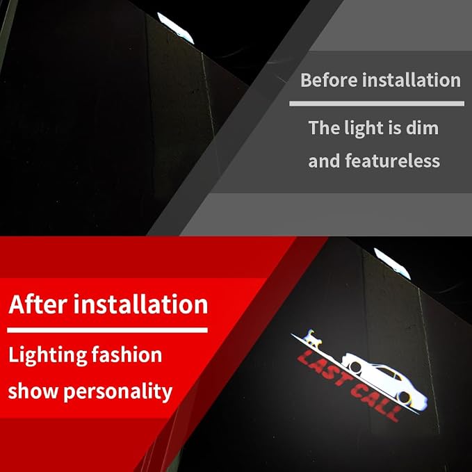2PCS Door Lights Logo Compatible for Challenger 2015-Present, LED Ghost Shadow Welcome Puddle Projection Light Lamps Accessories (Last Call cat)