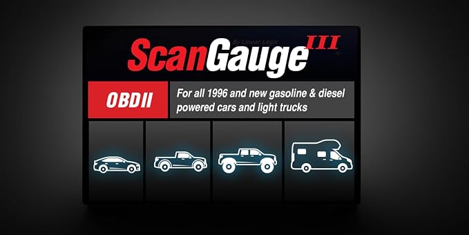 ScanGauge 3 Touch Screen OBD2 Scanner, Digital Gauges & Trip Computer SG3 | Digital Gauges, WiFi Updates, SG3