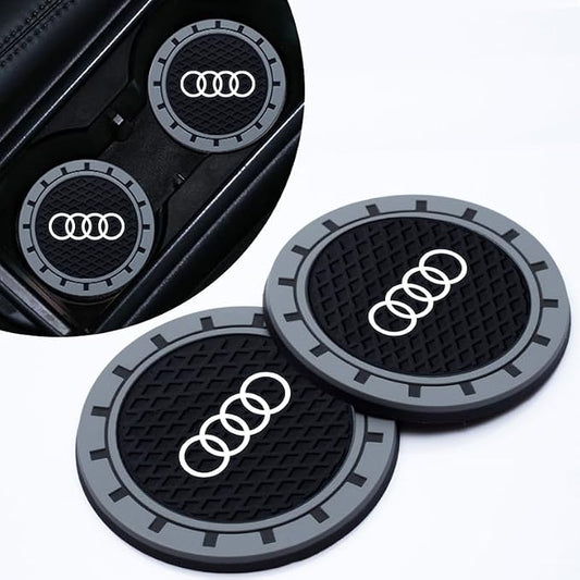Cup Holder Insert Coaster Fit A1 A3 RS3 A4 A5 A6 A7 RS7 A8 Q3 Q5 Q7 R8 S Series,Anti Slip Car Cup Coaster Interior Accessories