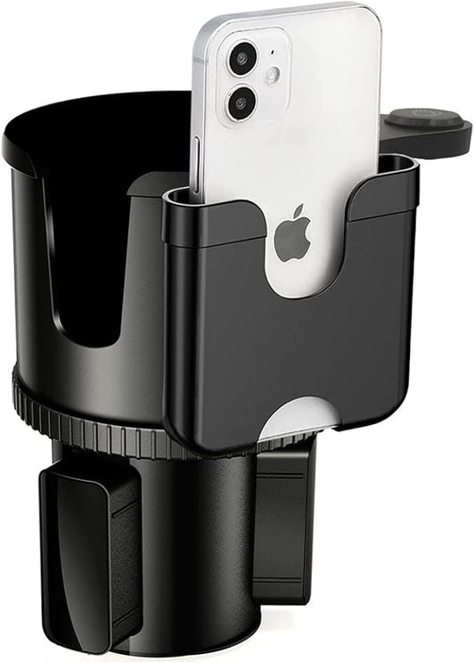 Cup Holder Expander, Adjustable Car Cup Holder for Car with Phone Holder, Automotive Cupholders for for Yeti, Hydro Flasks Bottle with Expandable Base, Cars Cupholder Insert