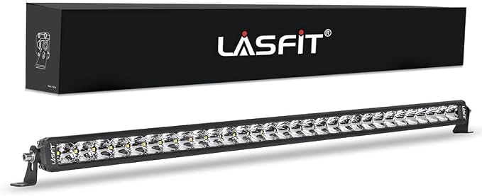 LASFIT 32 inch LED Light Bar Slim Single Row LED Bar Spot Flood Combo 6000K | IP67 Waterproof Off Road LED Bumper Grille Lights for Tacoma Tundra 4Runner F150 Silverado Colorado Wrangler GX LX