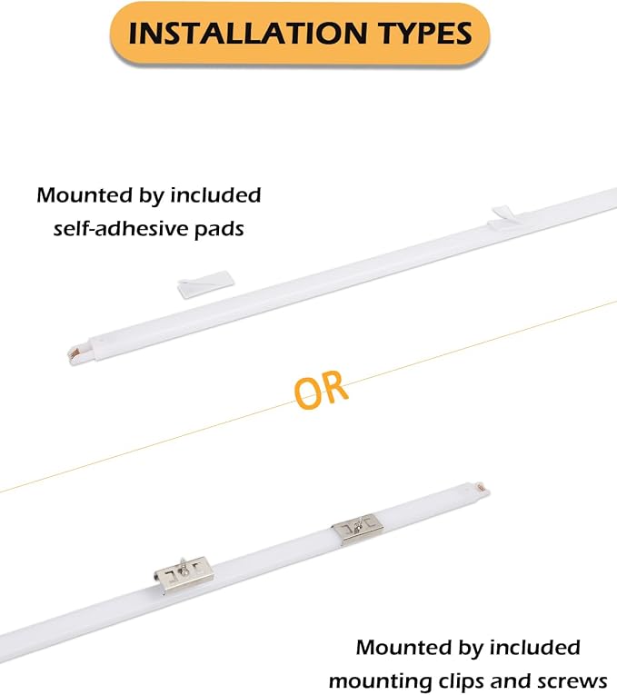 Cefrank LED Under Cabinet Lighting 6-Pack 12 inch Seamlessly Linkable Strip Light Bars for Cabinet, Kitchen, Shelf, Workbench, Cupboard, 1200 Lumen, Warm White 3000K