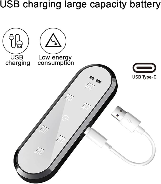 2PCS Car Door LED Lights Projector, 7 Colors Magnetic Vehicle Wireless Sill Courtesy Warning Lamp, USB Rechargeable Auto Interior Ambient Sensing Welcome Lights, Universal Fit