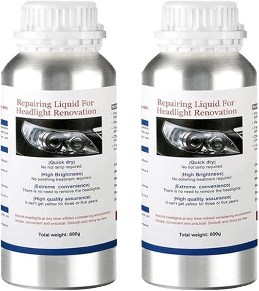 ROYWOO 1600g Car Headlight Restoration Liquid，Auto Headlight Scratch Restoring Fluid，Headlight Lens Polish Repair Liquid for Repair of Scratch,Yellowed, Haze, Cracked Headlamp
