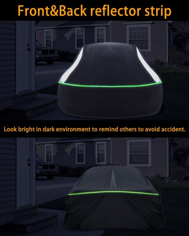 Full Enclosed SUV Car Cover Universal Fit Wrangler 4 Door/Grand Cherokee,Outback,BMW X5,Lexus RX350,Model y,Equinox,Edge,4Runner/Highlander,Pilot,Audi Q5,Infiniti QX50/55/70,Macan/Cayenne,MDX