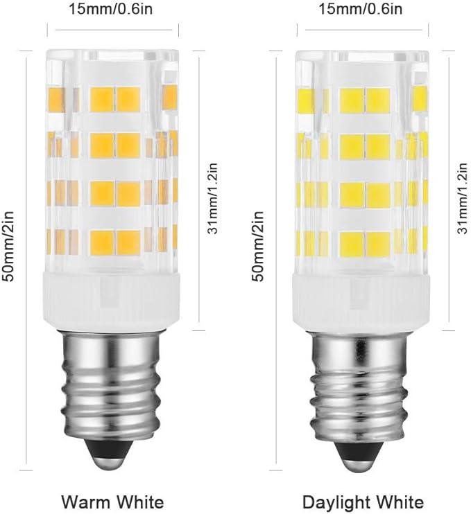 T Type LED Light Bulb Mirror Bulbs, Soft Warm White 3K,Make Up Mirror Light Bulb,25W Lighted Mirror Replacement Bulbs, 2 Pack