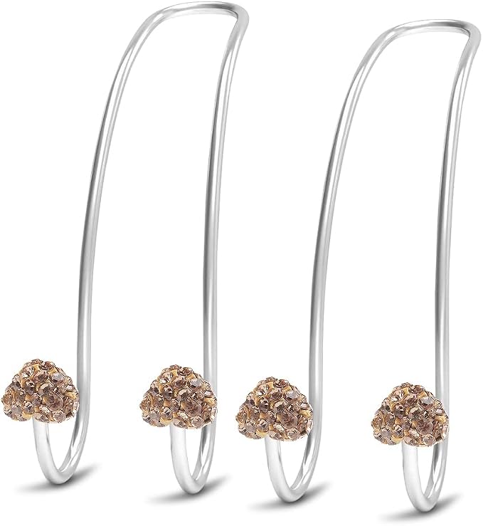 Guoord 【2026 Upgraded】 Car Headrest Hooks Decorations, 2 Pcs Bling Heart-Shaped Purse Hook Hangers, Auto Hooks Car Hangers and Durable Backseat Holder, Storage Universal for SUV Truck Vehicle（Gold）