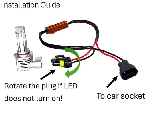 O-NEX 9006 LED Load Resistor Kit 50W 8ohm Headlight Bulb Relay Harness Adapter Anti Flicker Error Decoder Warning Canceller
