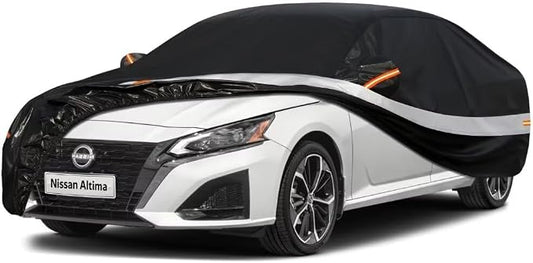 10 Layers Car Cover Custom Fit for Nissan Altima (2002-2026) Waterproof All Weather for Automobiles, Outdoor Full Cover Sun UV Rain Protection.Black