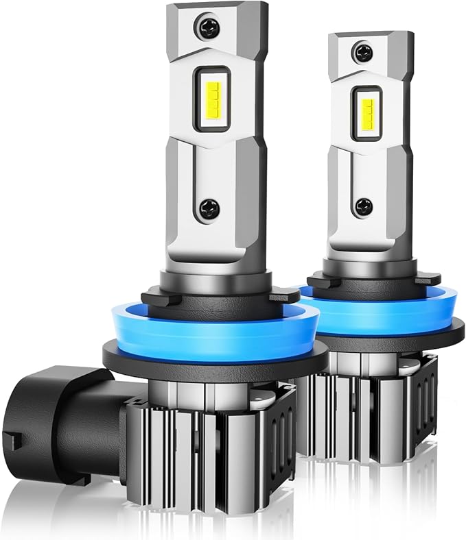 H11 Bulbs, 60W 16000LM Fog Lights, Super Bright Cool White Light Bulbs, Plug & Play, Pack of 2