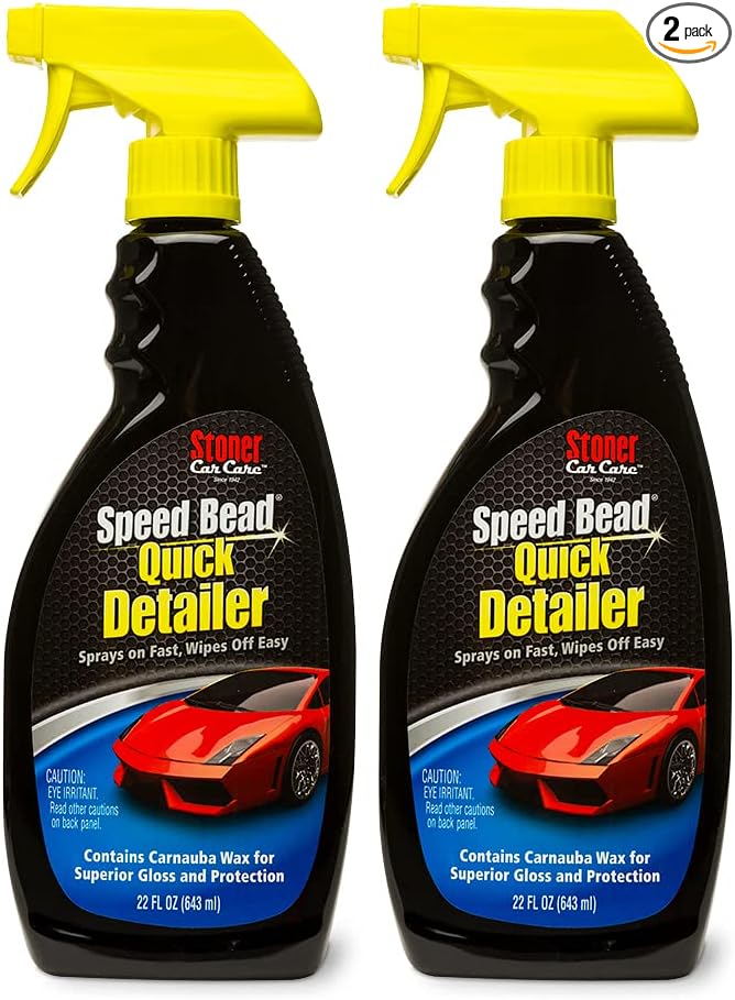 Stoner Car Care 92354-2PK Speed Bead Quick Detailer Spray – Fast Detail Spray for Dust, Smudges and Light Contaminants – Enhances Gloss and Slickness With Carnauba Wax – 22 fl oz (Pack of 2)