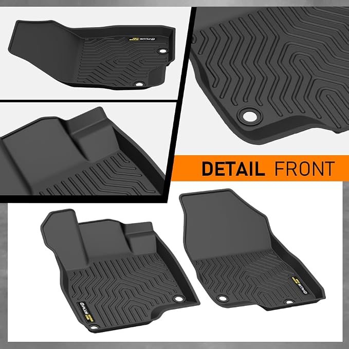 G-PLUS TPE Floor Mats Compatible with Acura RDX 2019-2025 | All Weather Protection,Non-Slip,Custom Fit Floor Cargo Liner,TPE Full Coverage,1st & 2nd Row,Black,3PCS