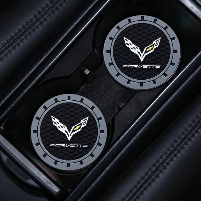 Cup Holder Insert Coaster Fit Corvette C1 C2 C3 C4 C5 C6 C7 C8 Racing 1LT 2LT 3LT,Anti Slip Car Cup Coaster Interior Accessories
