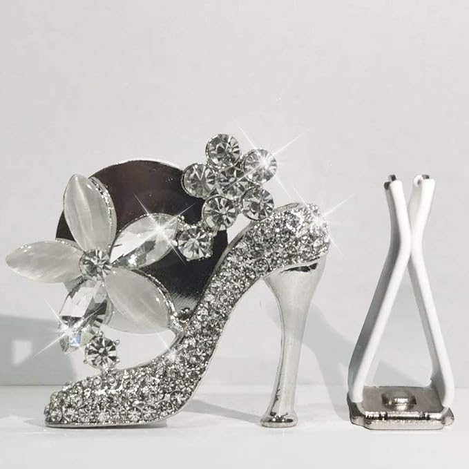 LHEVEN Crystal High Heel Shoe & Magic Bag Car Air Vent Clip Charm Bling sparkly bedazzled rhinestone Car Bling Accessories, Car Interior Decoration Charm, Rhinestone cute Car Decor girls