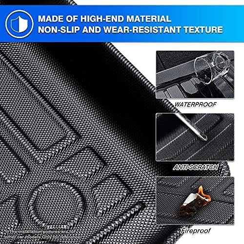 T TGBROS Floor Mats for Land Rover Range Rover Velar/Jaguar F-Pace 2017-2025 2026 All Weather Protection TPE 2 Rows Floor Liners Custom Fit for Range Rover Velar Accessories Car Mats Non-Slip Black