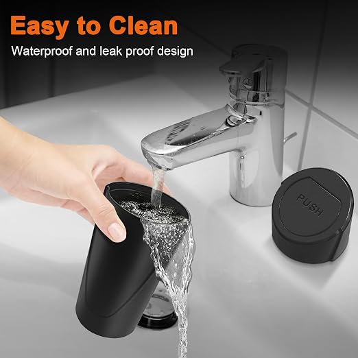 Car Trash Can, Leakproof Mini Car Garbage Can Cup Holder with Lid | Car Door Trash Bin with 20 Trash Bags, Vehicle Front Back Seat Organizers and Storage for Car, Home, Office, Black
