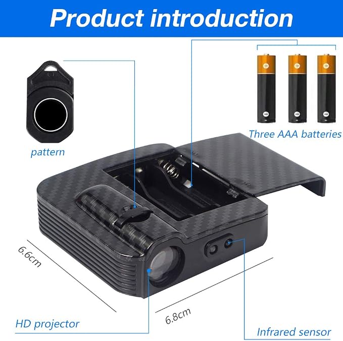 2 PCS Car Door Lights - Logo Projector Universal Wireless Car Door Led Projector Lights Carbon Fibre Upgraded Welcome Shadow Light for All Brands Car/Motorcycle Shadow Laser Projector