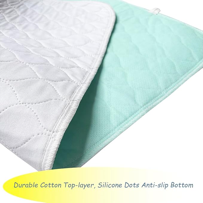 Careboree Washable Waterproof Bed Pads, Extra Absorbent 34”x36” (2 Pack | Anti Slip, Mattress and Furniture Protectors, Breathable, reusable underpads for Incontinence,Adults, Elderly, Kids, Pets