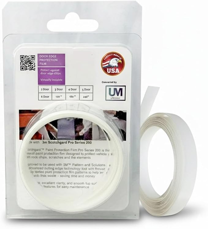 4 Door Edge Upromax Paint Protection Film PPF 8mil Precut Strips, Universal Fit Clear Tape Door Seal, Car Accessories Car Cover, Scotch Guard, Clear Tape, Door Protector, SUV