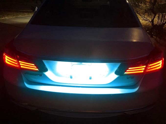 iJDMTOY Super Bright Ice Blue Aqua Full LED License Plate Light Kit Compatible With Acura MDX RL TL TSX ILX Honda Civic Accord Odyssey
