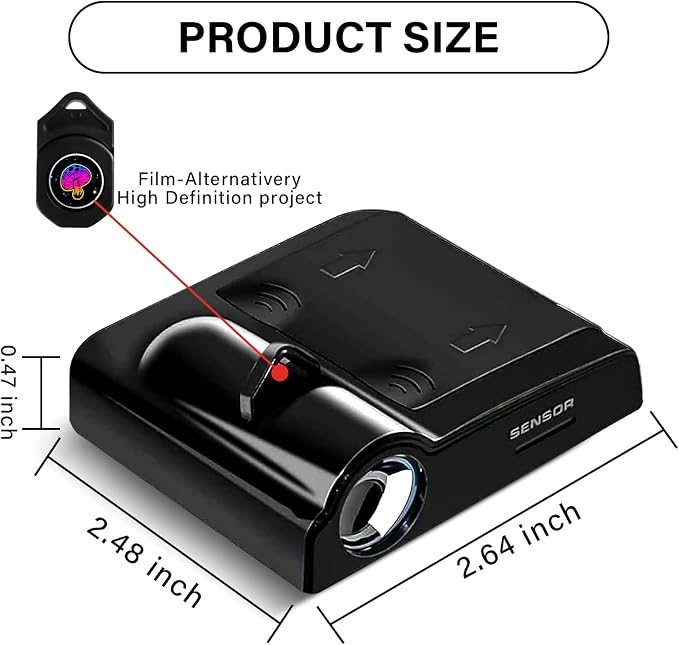 Car Door Lights Projector, Mushroom Car Door Projector Lights Universal Welcome Courtesy Ghost Shadow Lamp Fit for All Car Models Mushroom