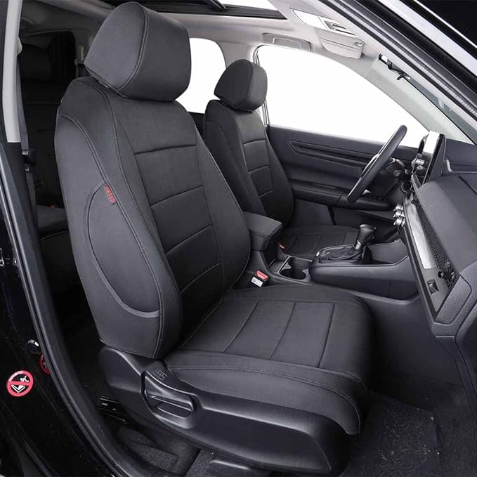 EKR Car Seat Covers for Honda CRV 2017-2022 Neoprene Full Set | Custom Fit for Honda CRV 2017 2018 2019 2020 2021 2022,Factory-Style Interior Upgrade,Full Wrap,Neoprene (Black)