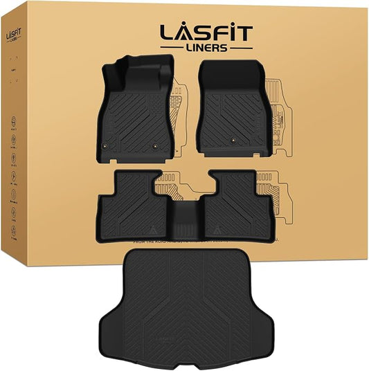 LASFIT Floor Mats & Cargo Mat for Nissan Sentra 2026, All Weather TPE Custom Fit Floor Liners with Full Set Car & Trunk Mats Accessories, Black