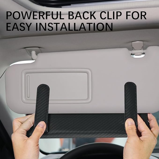 Car Tissue Holder, Car Napkin Holder, PU Leather Backseat Tissue Case Holder with Tissue Refill, Auto Accessories Interior Sun Visor Mask Dispenser Universal for Most Vehicles (Black)