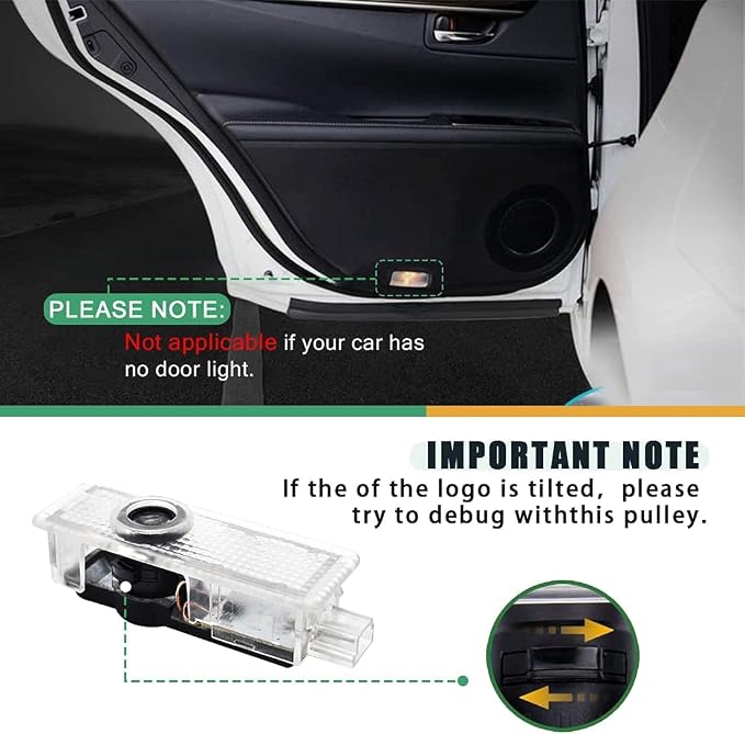 High Definition LED Projection Welcome Light，Logo Projector Puddle Lights，Compatible with 1/3/4/5/6/7/x1/x2/x3/x4/x5/x6/x7/M/328i/28i/530i/528i/e92，Plug and Play (2PCS)