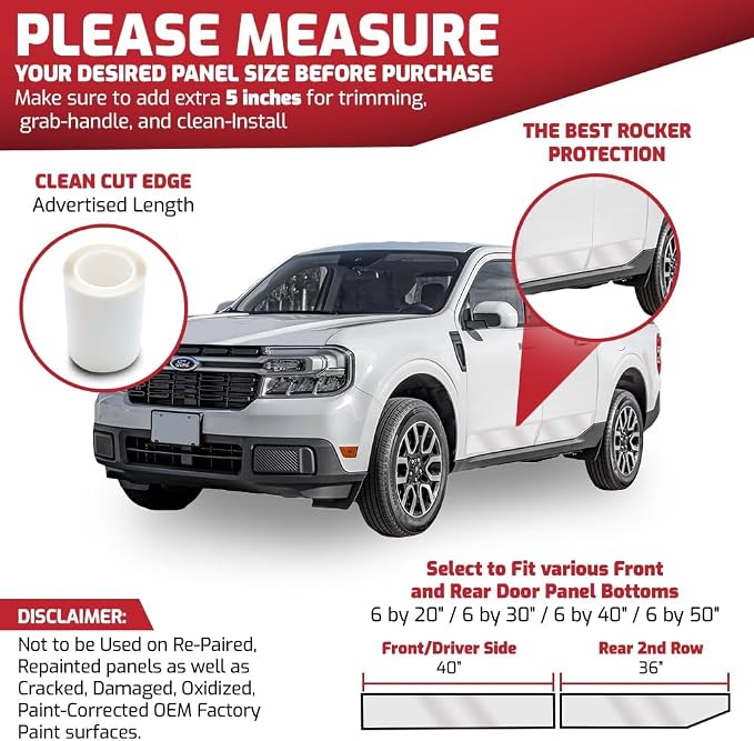 [ARMOR UP] 6"x120" Bulk Roll Clear Paint Protection Film for Cars, Trucks - 8-mil TPU Automotive Protector Wrap for Bumper, Headlamps, Hood - Non-Yellowing, Self-Healing, UV Protection, Gloss Top Coat