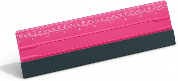 2-in-1 Vinyl Squeegee Tool with Ruler,Soft Felt Squeegee for Vinyl as Wallpaper Smoothing Tool,Vinyls Wrap Squeegees Wallpaper Tools for Cars Window Tint,PPF Application (25cm)