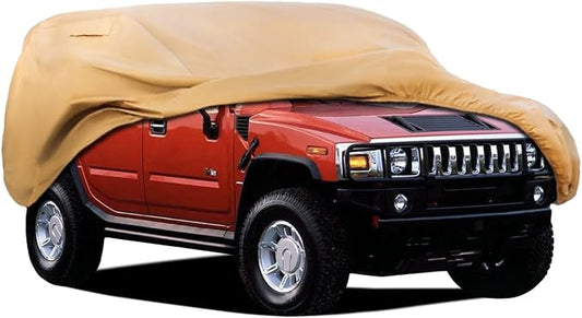 Heavy Duty Outdoor Car Cover Custom Fit for 2003-2009 Hummer H2,Windproof All Weather Waterproof Sun Rain UV Dust Snow Protection Outdoor Car Covers