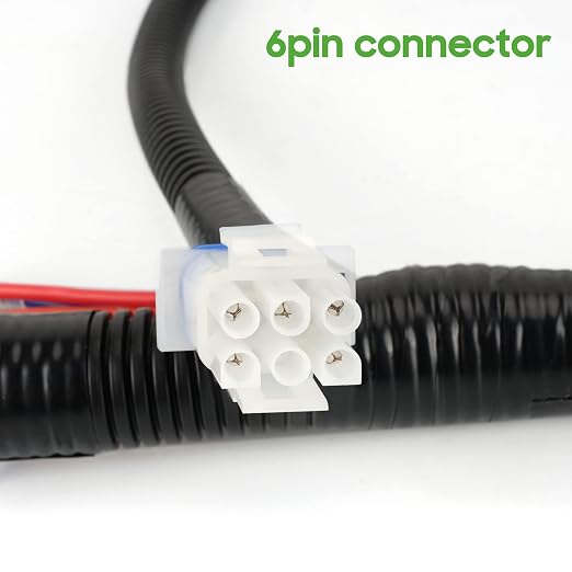 10L0L Golf Cart Short Headlight Wiring Harness for Club Car Precedent | Electric Cart (2004-Up, 12-Pin), with Switch, Plug and Play